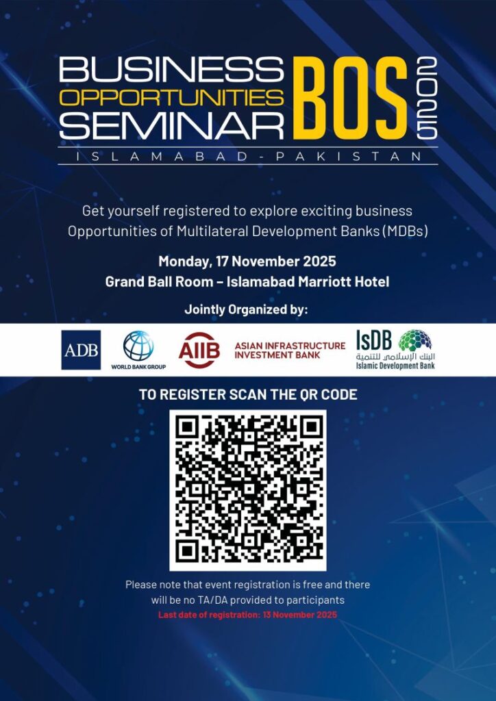 ADB Pakistan Resident Mission and CDRC hosting the Business Opportunities Forum 2025